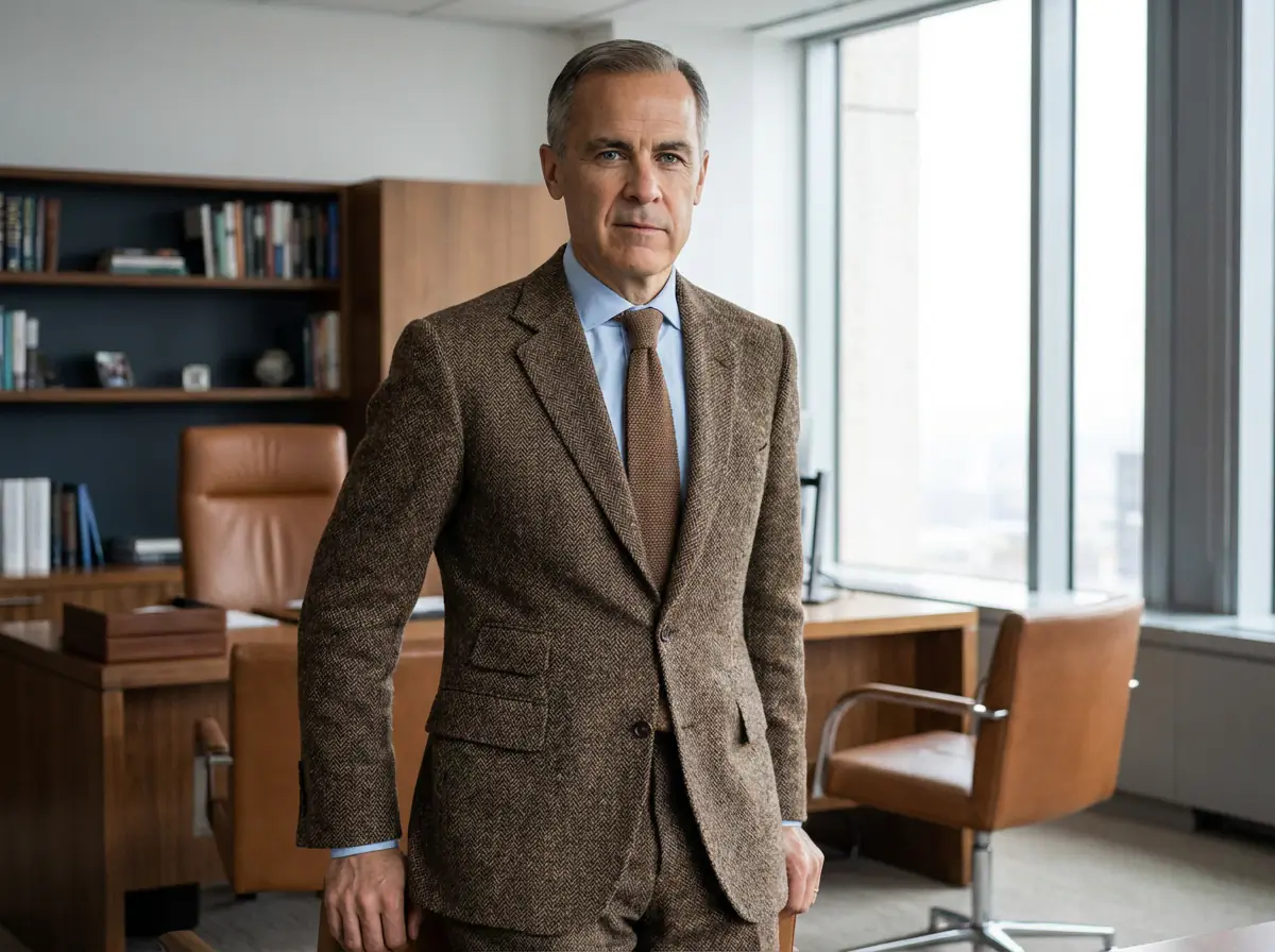 Brown Tweed Modern Suit